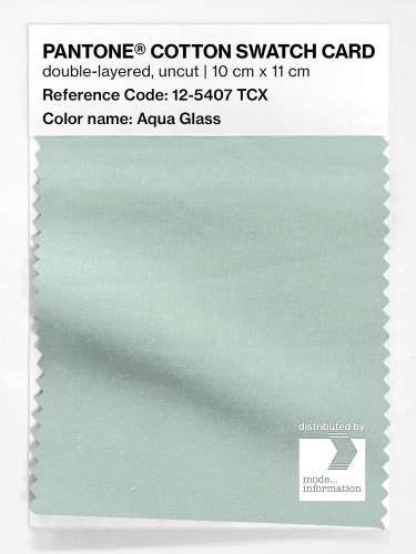 PANTONE® COTTON SWATCH CARD 12-5407 TCX Aqua Glass