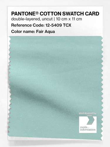 Product image of the product “PANTONE® COTTON SWATCH CARD 12-5409 TCX Fair Aqua ”