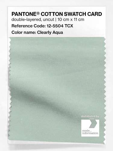 PANTONE® COTTON SWATCH CARD 12-5504 TCX Clearly Aqua