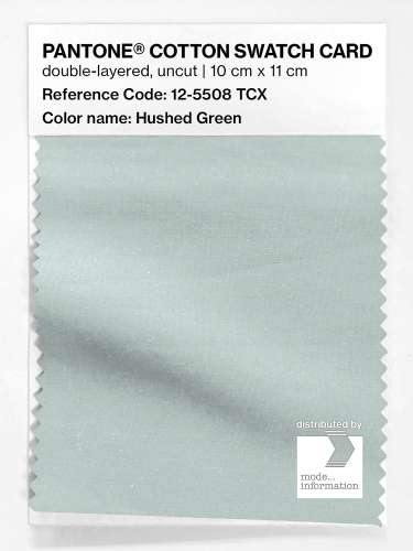 PANTONE® COTTON SWATCH CARD 12-5508 TCX Hushed Green