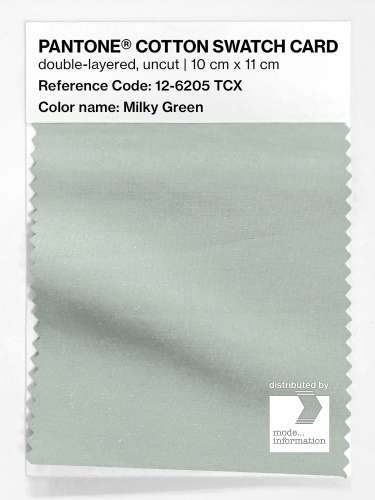 Product image of the product “PANTONE® COTTON SWATCH CARD 12-6205 TCX Milky Green ”