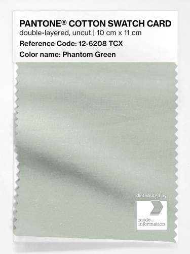 PANTONE® COTTON SWATCH CARD 12-6208 TCX Phantom Green