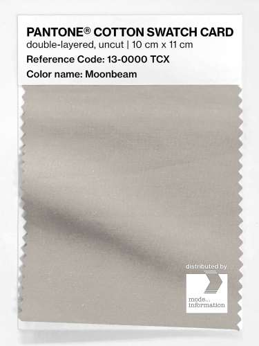 PANTONE® COTTON SWATCH CARD 13-0000 TCX Moonbeam