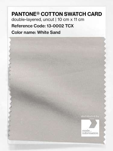 PANTONE® COTTON SWATCH CARD 13-0002 TCX White Sand