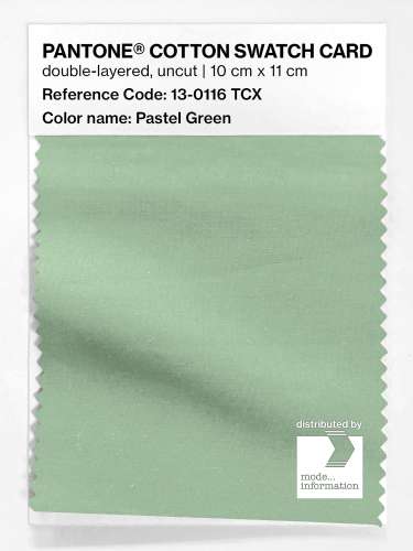 Product image of the product “PANTONE® COTTON SWATCH CARD 13-0116 TCX Pastel Green ”
