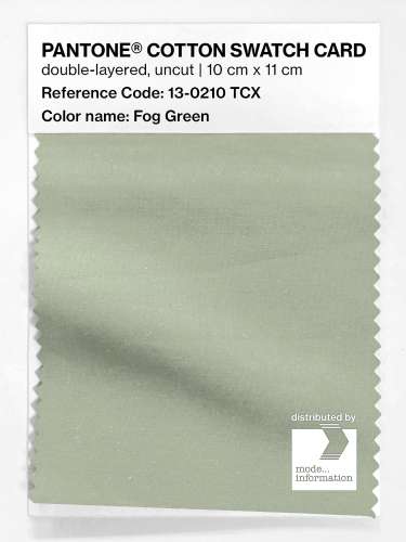 PANTONE® COTTON SWATCH CARD 13-0210 TCX Fog Green