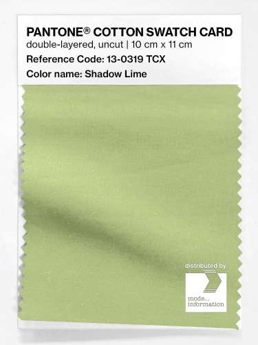 Product image of the product “PANTONE® COTTON SWATCH CARD 13-0319 TCX Shadow Lime ”