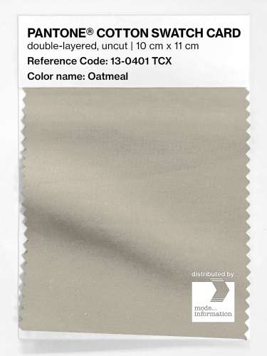 PANTONE® COTTON SWATCH CARD 13-0401 TCX Oatmeal