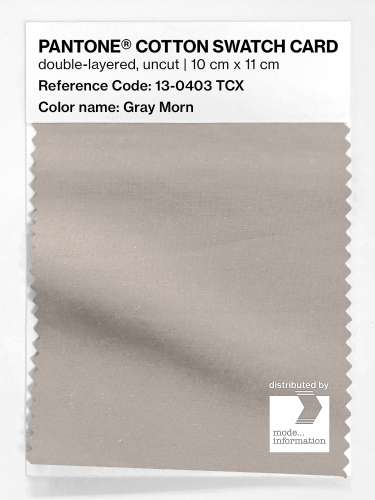 Product image of the product “PANTONE® COTTON SWATCH CARD 13-0403 TCX Gray Morn ”