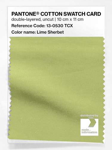 PANTONE® COTTON SWATCH CARD 13-0530 TCX Lime Sherbet