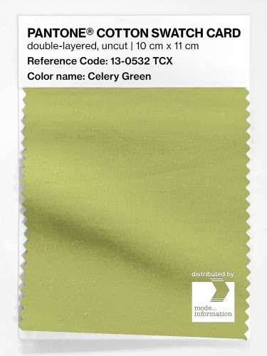 PANTONE® COTTON SWATCH CARD 13-0532 TCX Celery Green