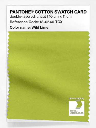 PANTONE® COTTON SWATCH CARD 13-0540 TCX Wild Lime