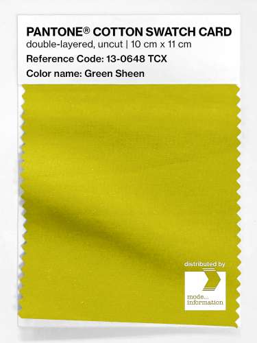 Product image of the product “PANTONE® COTTON SWATCH CARD 13-0648 TCX Green Sheen ”