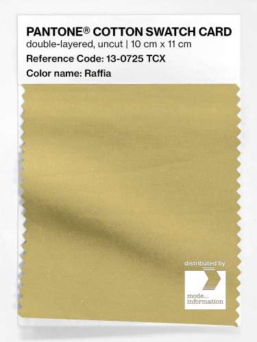 Product image of the product “PANTONE® COTTON SWATCH CARD 13-0725 TCX Raffia ”