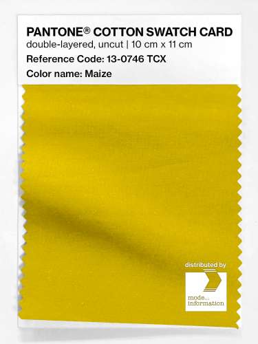 PANTONE® COTTON SWATCH CARD 13-0746 TCX Maize