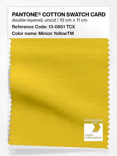 PANTONE® COTTON SWATCH CARD 13-0851 TCX Minion YellowTM
