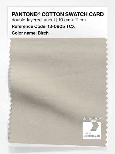 PANTONE® COTTON SWATCH CARD 13-0905 TCX Birch