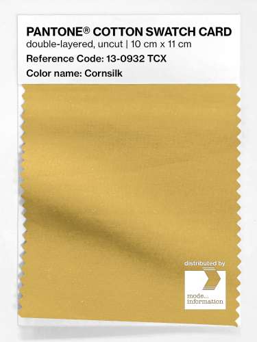 PANTONE® COTTON SWATCH CARD 13-0932 TCX Cornsilk
