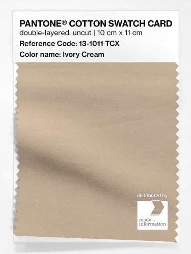 PANTONE® COTTON SWATCH CARD 13-1011 TCX Ivory Cream