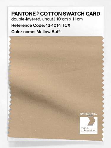 Product image of the product “PANTONE® COTTON SWATCH CARD 13-1014 TCX Mellow Buff ”