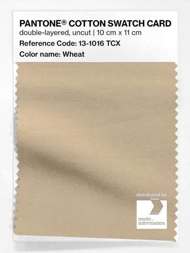 PANTONE® COTTON SWATCH CARD 13-1016 TCX Wheat