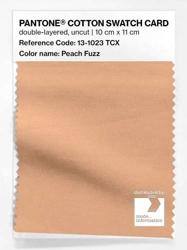 PANTONE® COTTON SWATCH CARD 13-1023 TCX Peach Fuzz