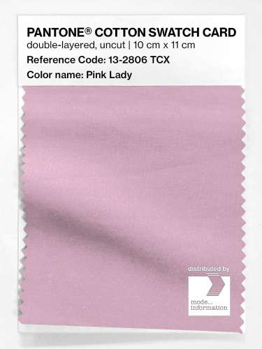 PANTONE® COTTON SWATCH CARD 13-2806 TCX Pink Lady