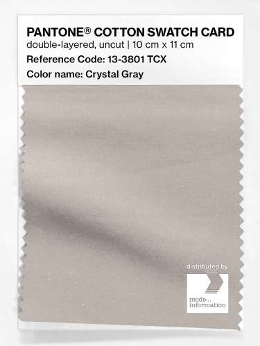 Product image of the product “PANTONE® COTTON SWATCH CARD 13-3801 TCX Crystal Gray ”
