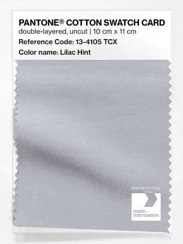 PANTONE® COTTON SWATCH CARD 13-4105 TCX Lilac Hint