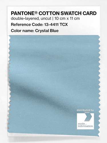 Product image of the product “PANTONE® COTTON SWATCH CARD 13-4411 TCX Crystal Blue ”