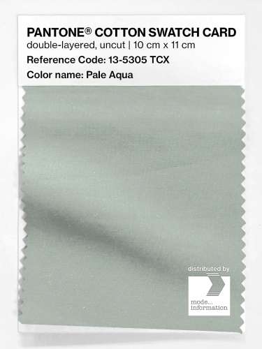 PANTONE® COTTON SWATCH CARD 13-5305 TCX Pale Aqua