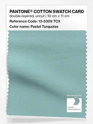 Product image of the product “PANTONE® COTTON SWATCH CARD 13-5309 TCX Pastel Turquoise ”