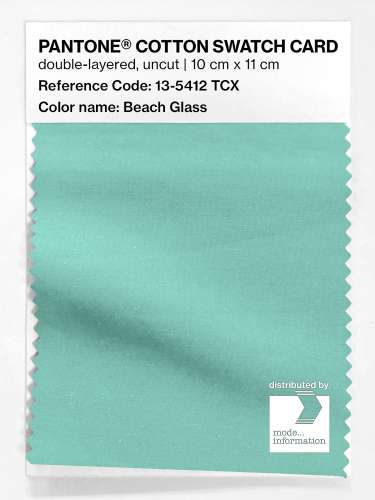 PANTONE® COTTON SWATCH CARD 13-5412 TCX Beach Glass