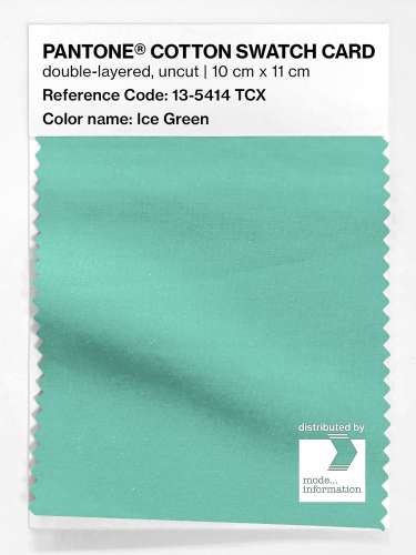 PANTONE® COTTON SWATCH CARD 13-5414 TCX Ice Green