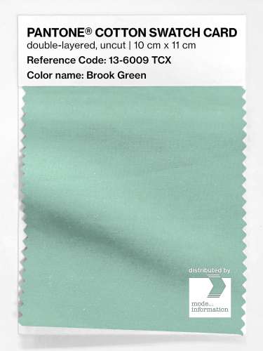 PANTONE® COTTON SWATCH CARD 13-6009 TCX Brook Green