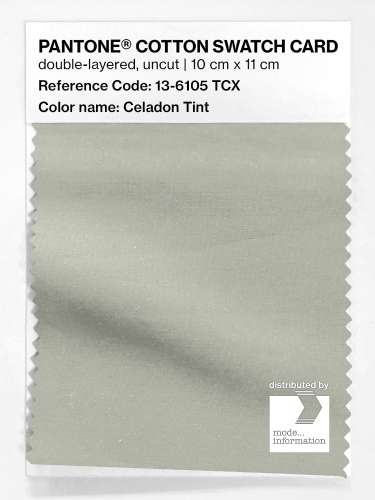 Product image of the product “PANTONE® COTTON SWATCH CARD 13-6105 TCX Celadon Tint ”