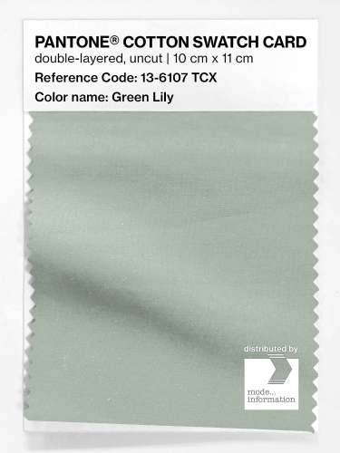 PANTONE® COTTON SWATCH CARD 13-6107 TCX Green Lily
