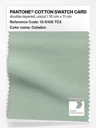PANTONE® COTTON SWATCH CARD 13-6108 TCX Celadon