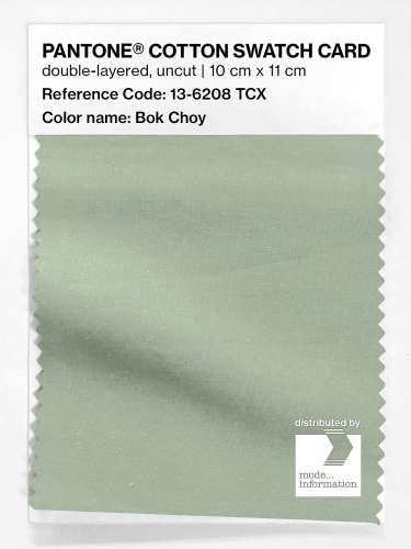 PANTONE® COTTON SWATCH CARD 13-6208 TCX Bok Choy