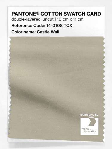 PANTONE® COTTON SWATCH CARD 14-0108 TCX Castle Wall