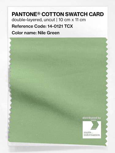 Product image of the product “PANTONE® COTTON SWATCH CARD 14-0121 TCX Nile Green ”
