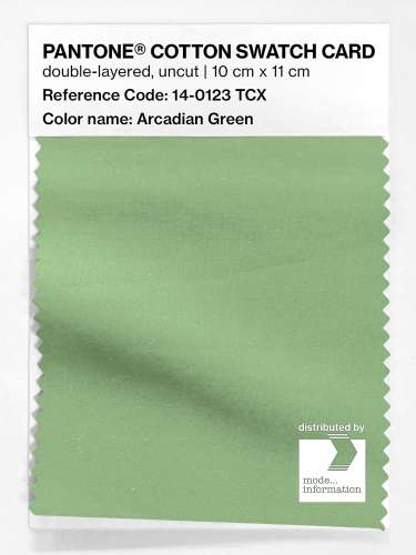 PANTONE® COTTON SWATCH CARD 14-0123 TCX Arcadian Green