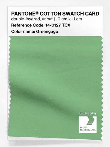 PANTONE® COTTON SWATCH CARD 14-0127 TCX Greengage