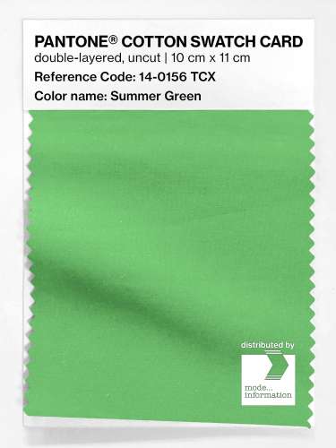 PANTONE® COTTON SWATCH CARD 14-0156 TCX Summer Green