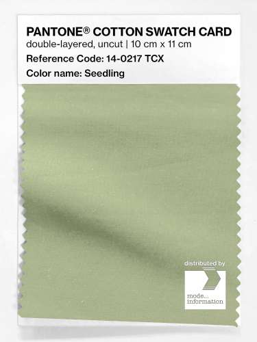 Product image of the product “PANTONE® COTTON SWATCH CARD 14-0217 TCX Seedling ”