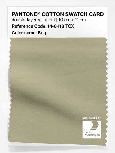 PANTONE® COTTON SWATCH CARD 14-0418 TCX Bog