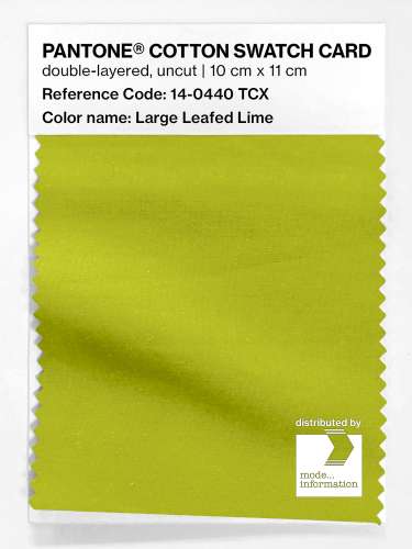 Artikelbild des Artikels “PANTONE® COTTON SWATCH CARD 14-0440 TCX Large Leafed Lime “