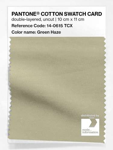 PANTONE® COTTON SWATCH CARD 14-0615 TCX Green Haze