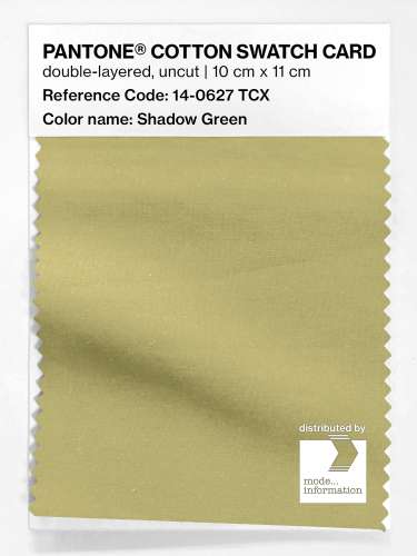 PANTONE® COTTON SWATCH CARD 14-0627 TCX Shadow Green