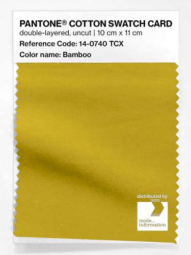 PANTONE® COTTON SWATCH CARD 14-0740 TCX Bamboo